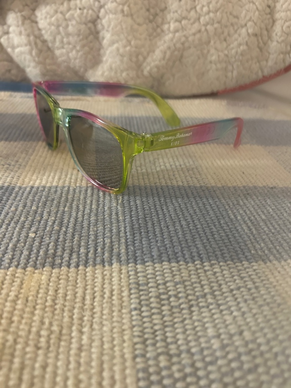 Tommy Bahama Kids Translucent Pink-Lime-Blue Ombre Sunglasses